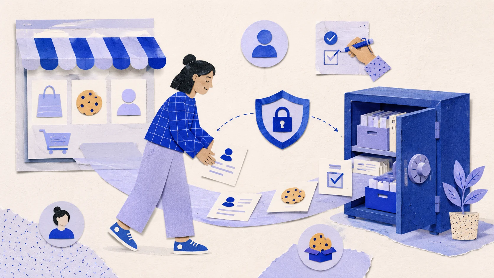 Ilustración conceptual sobre la Ley 21.719 de protección de datos personales para eCommerce en Chile