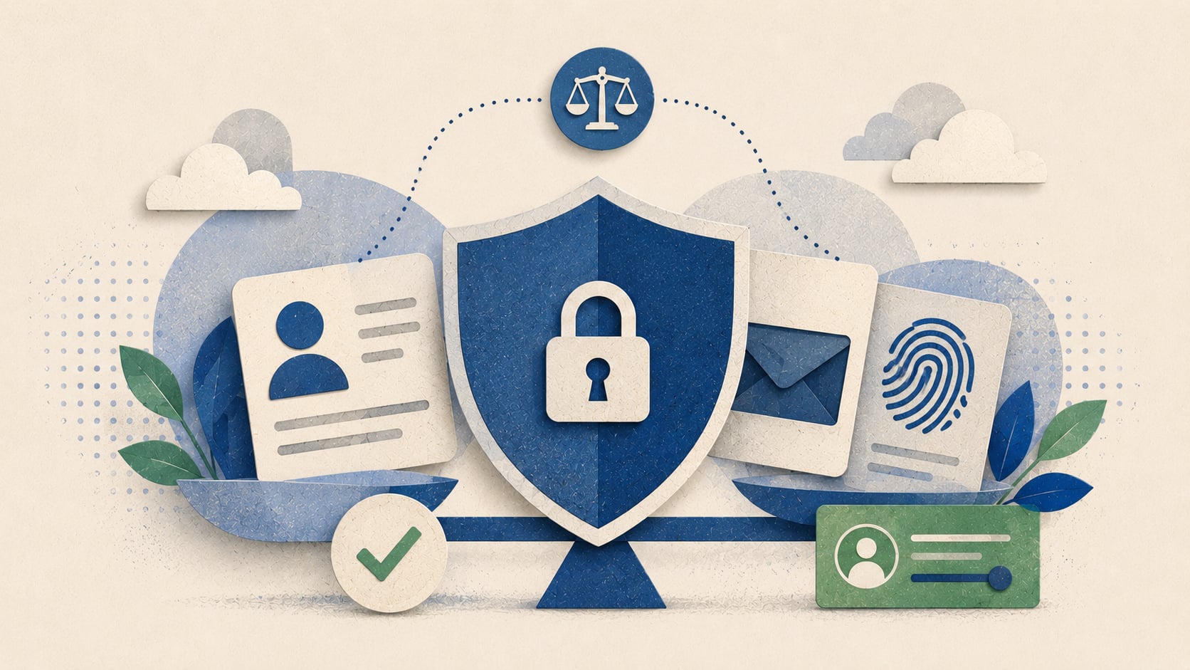 Ilustración conceptual sobre la protección de datos personales y la nueva ley en Chile